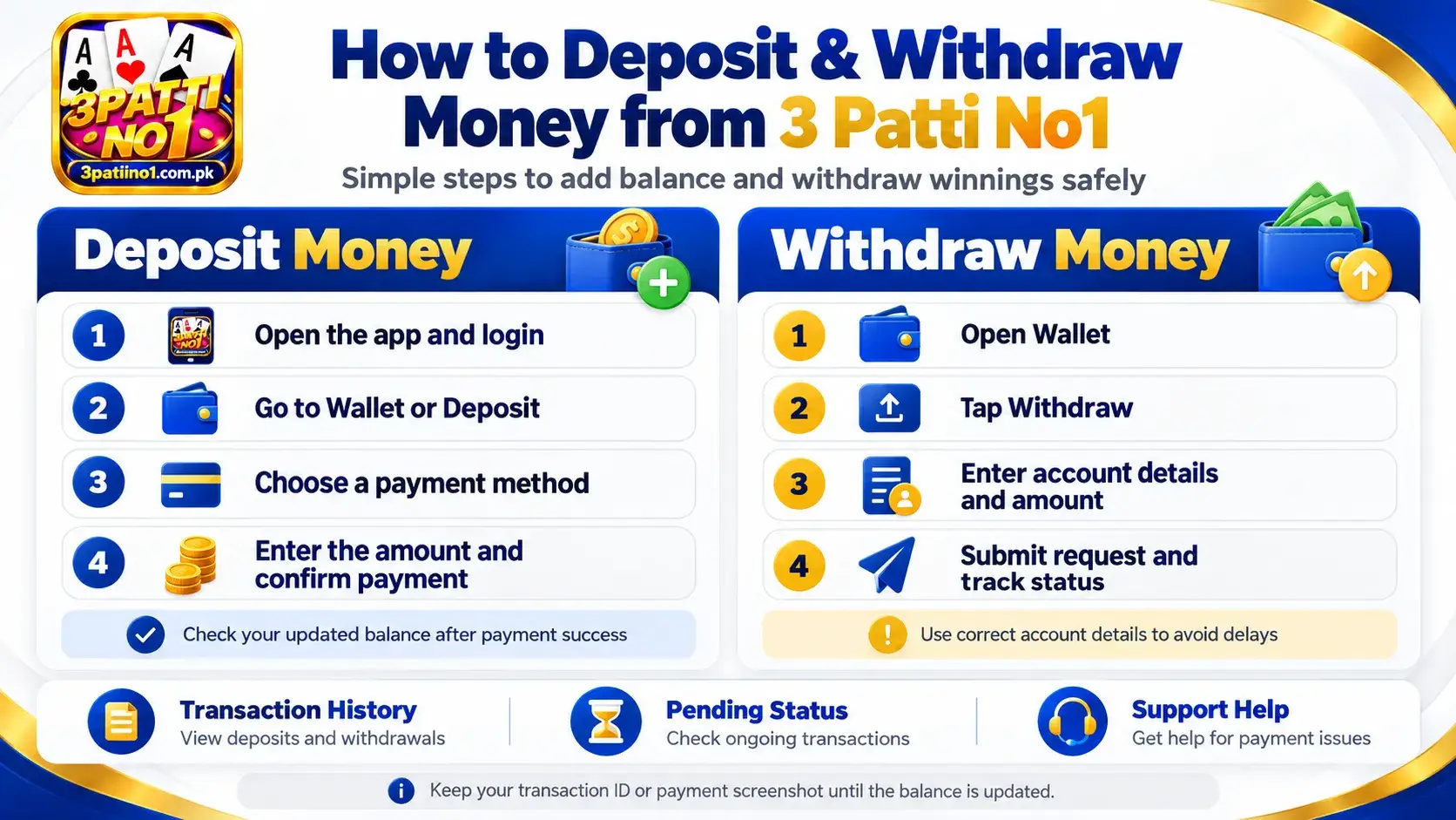 3 Patti No1 Deposit Methods and Payment Tips