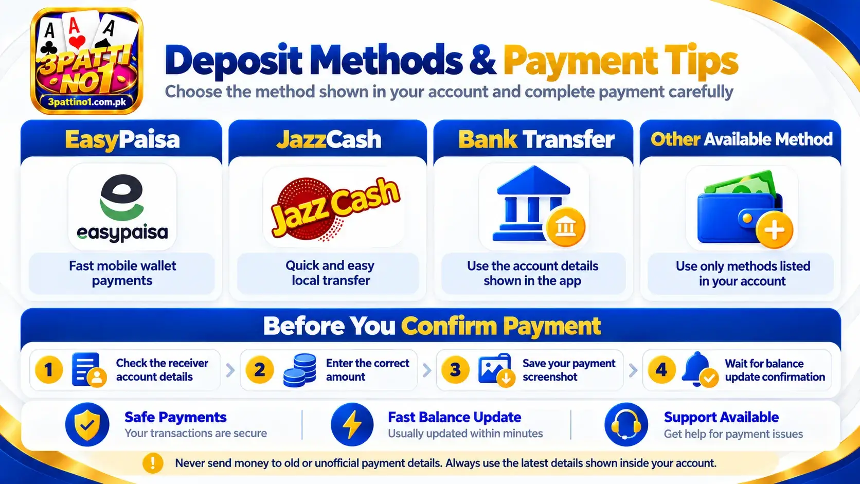 How to Deposit and Withdraw Money from 3 Patti No1